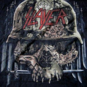 Slayer Skull Helmet New T-shirt (L)